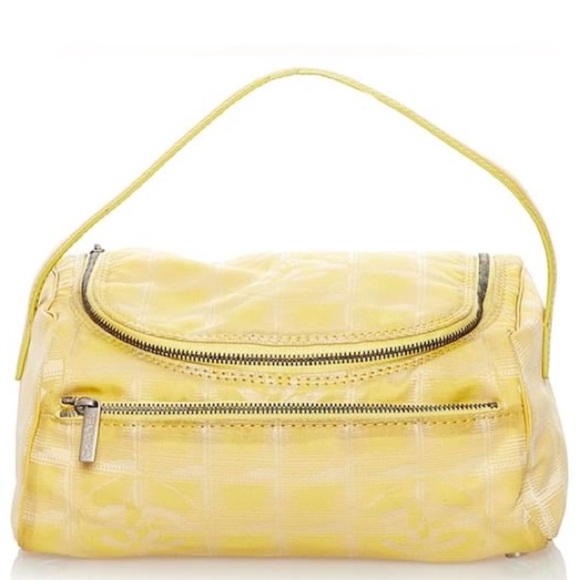 Chanel CC Travel Line Nylon Sport Makeup Vanity Toiletry Top Handle Purse Bag - Picture 1 of 16